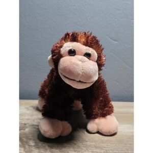 Aurora Moneky Plush Stuffed Animal Brown Shaggy Monkey Jungle Wildlife Toy